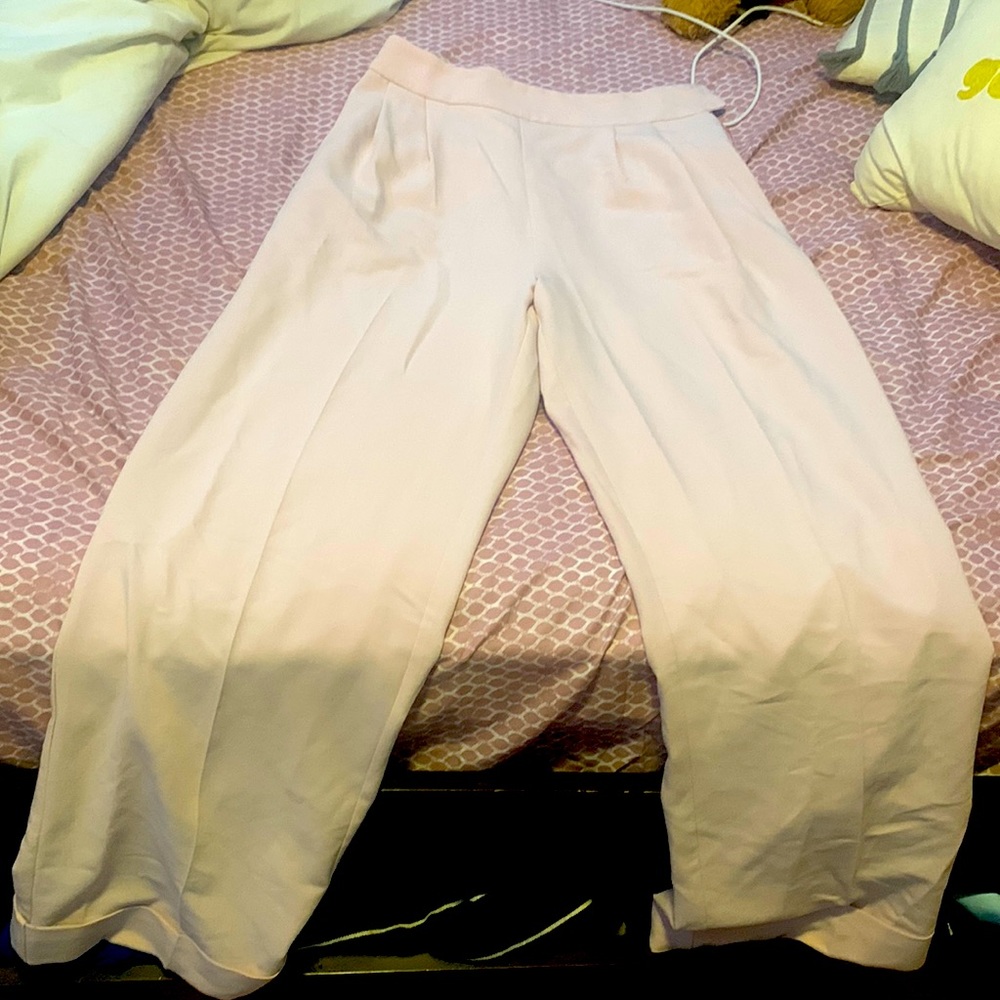 Pink wide leg trousers